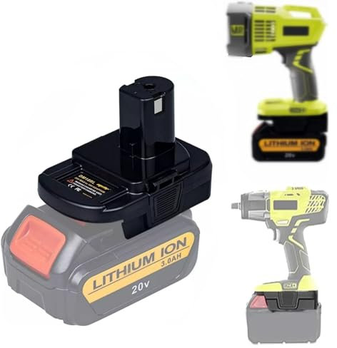 DM18RL for Dewalt & Milwauke to for Ryobi Battery Adapter (Converter for Dewalt 20V & for Milwaukee M18 Battery to for Ryobi 18V Power Tools)