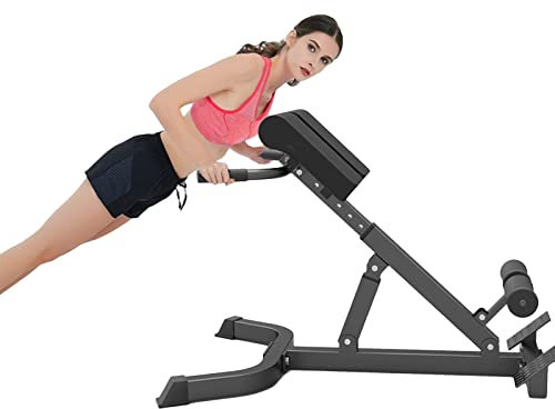 Faltbare Hyperextension-Bank – robuster Rückentrainer für das Fitnessstudio zu Hause – unterstützt bis zu 300 kg – ideale Ausrüstung für Männer und Frauen Fitnesstraining