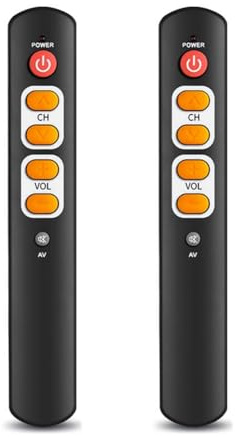 Terphadp 2 Mandos A Distancia Universales Inteligentes de 6 Botones con Función de Aprendizaje de Copia por Infrarrojos para TV, STB, DVD, DVB, VCR B