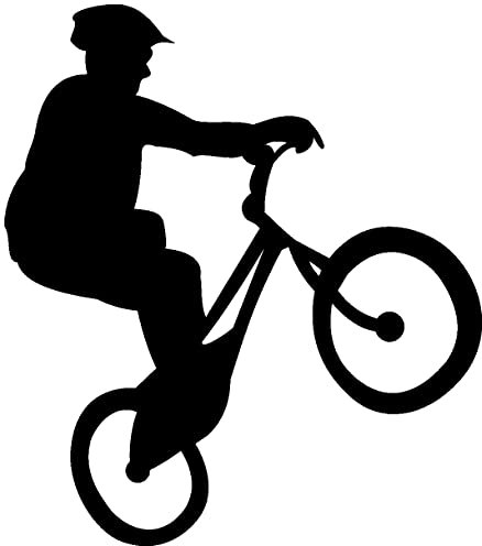 Samunshi® Fahrrad-Trial Aufkleber Trailbiker 8,8 x 10cm schwarz