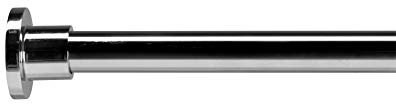 Croydex Premium Stainless Steel Ceiling Support L-Shaped Shower Rod, 200 x 100 cm