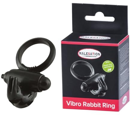 MALESATION Vibro-Rabbit-Ring in schwarz