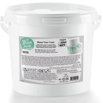 Massa Ticino Carma Tropic Rollfondant, 1er Pack (1 x 7 kg), weiß, CAR-MATI-WHITE-BKT-7000G
