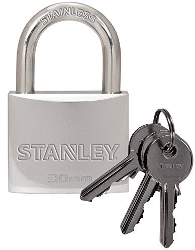 Stanley S742-011 Candado estándar, Cierre con Arco, 3 Llaves, 30 mm
