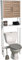 TENDANCE 9904306 Meuble dessus toilettes WC - 2 portes et 1 tablette - Aspect Chêne vieilli