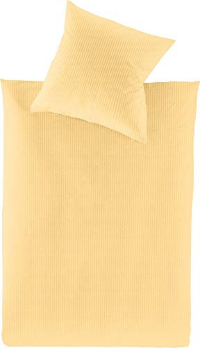 Irisette Bettwäsche Lumen Interlock-Jersey gelb Größe 135x200 cm (80x80 cm)