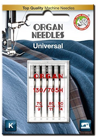 Organ Needles 5120000BL Maschinennadeln, Silber, 70/90 Größe, 5