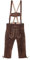 Kinder Trachtenlederhose Kniebund inkl. Hosenträger braun oder schwarz (140, dunkelbraun)