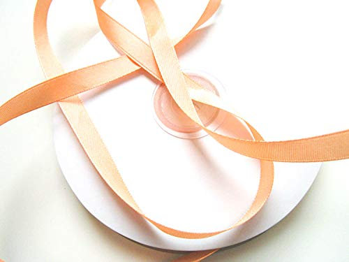 CaPiSo 50m Premium-Qualität Satinband DOPPELSEITIG 10mm weiches,beidseitig glänzendes Geschenkband Schleifenband (Apricot)
