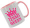 Tennis-Queen - Kaffeetasse mit Motiv, Tasse mit Druck, auch individuell mit Spruch, Foto, Wunschtext, Wunschname (Rosa)