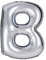 ballonfritz® Ballon Buchstabe B in SILBER - XXL 40/102cm - Folienballons für Luft oder Helium als Geburtstag, Jubiläum, Hochzeit oder Abschluss Geschenk, Party Dekoration oder Überraschung