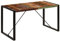 vidaXL Esstisch Retro Vintage Esszimmertisch Küchentisch Holztisch Speisetisch Tisch Massivholztisch 140x70x75cm Recyceltes Massivholz Eisenbeine
