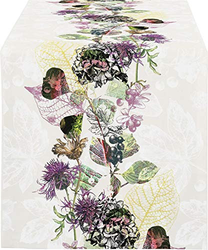 APELT Läufer, weiß-violett, 46x140