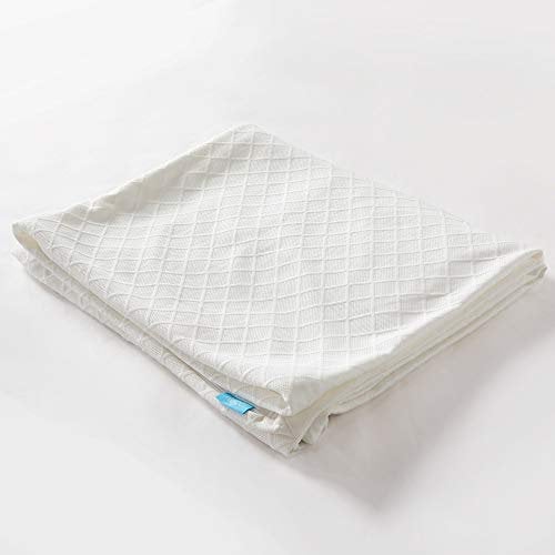 RECCI Housse de surmatelas respirante en bambou - Anti-allergie et anti-acariens - Convient pour surmatelas de 4 à 6 cm de hauteur - 180 x 200 cm
