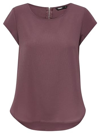 ONLY Women's Onlvic S/S Solid Top Noos PTM 15142784, Rose Brown., 16