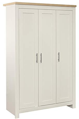 Birlea Highgate 3 Door Wardrobe Cream & Oak Effect