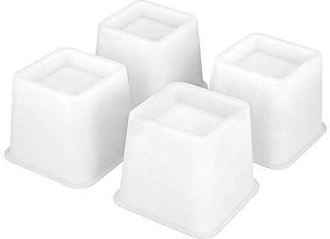 Betterhöhung, 10 cm, Stuhlerhöhung, Möbelerhöhung, Sofa-Tisch, Stühle, Beinerhöhung, Stauraum, Holzfarbe, Fußteil, Erhöhung von Möbeln, 4 Stück