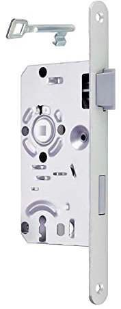 SOTOOLS Einsteckschloss DIN Rechts Buntbartschloss für Zimmertüren Dornmaß 55 mm Stulp: 20 x 235 x 2 mm Türschloss