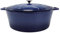 Grillfürst Dutch Oven Sternentöpfchen 12 Liter - blauer Gusseisen Bräter mit Henkeln und pflegeleichter Emaillierung, ovaler Schmortopf für Grill und Herd