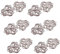WANDIC Strickjacke-Clips, 6 Paar Vintage Swirl Flower Cape-Verschlüsse Zum Aufnähen von Haken Und Ösen, Umhangverschlüsse Für Pullover, Schal, Silbern Silberfarbig