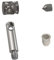 Set mit 50 Stück - Beschläge komplett für Verbindungsstück Montage Möbel - Fass 14 mm + Körnung M8 + Zugstange + Kompass (Spannstange L. 45 mm)