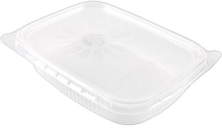 Enpack 250 Stück Feinkostbecher mit Deckel 125ml - Transparente, eckige Einwegschalen (PP) 108x81x28 mm - Frischhaltedosen, Salatbox, Snackbox, Dipschalen & Einwegbecher - luftdichte Vorratsdosen