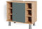 Vicco Waschbeckenunterschrank Fynn, Waschtischunterschrank, Goldkraft Eiche/Grün, 60 x 54 cm