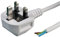 PRO ELEC PEL01287 13A UK Plug to Bare Ends Mains Lead, 1.0mm, White, 1m