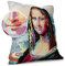 ANRO Kissenbezug Dekokissen Kissen Sofakissen Kissenbezüge Kissenhülle Gobelin Motiv Mona Lisa 45x45cm ohne Füllung