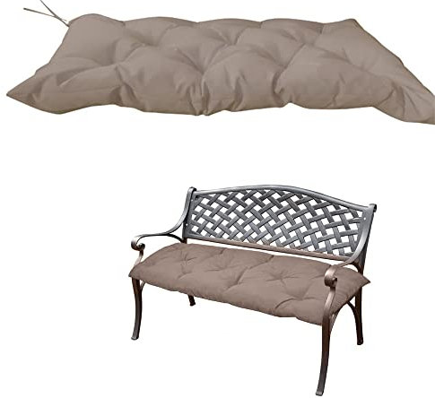 RANRAO Outdoor Garten Bank Kissen Wasserdicht Ersatz Sitzpolster Terrassenmöbel Matratze Kissen für Terrasse Garten Liege Bank Khaki