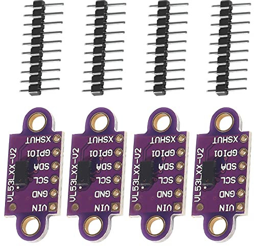 4 x Sensormodul Time-of-Flight ToF Laser Distanzsensor VL53L0X Time of Flight Sensor 940nm kompatibel mit Arduino