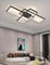 Qiaomao LED Deckenlampe Wohnzimmer Deckenleuchte Schwarz (90x50x9cm, 80w) Modern Wohnzimmerlampe Dimmbar mit Fernbedienung, Groß Deckenbeleuchtung Lang für Wohnzimmer Büro Esszimmer Schlafzimmerlampe