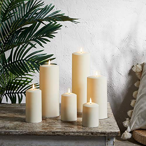 Lights4fun 6er Set TruGlow® Kerzen für Außen mit Fernbedienung warmweiß Timer Garten Deko Balkon