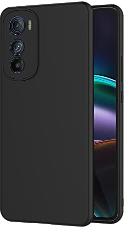 AICEK Kompatibel mit Motorola Moto Edge 30 5G Hülle, Schwarz Silikon Schutzhülle für Moto Edge 30 5G Case TPU Bumper Handyhülle