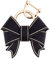 WADORN Porte-Clés Nœud Papillon pour Femme, Porte-Clés en Cuir PU avec Nœud Mignon Porte-Clés de Voiture Personnalisé Sac à Main Pendentif Sac à Dos Décorations Accessoires, Noir