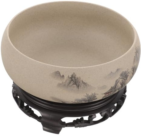 YARNOW 1 set vaso di fiori in ceramica cinese, vaso idroponico, vaso di bonsai decorativo per interni e giardini, design elegante blu e bianco, versatile, utilizzabile come stoccaggio