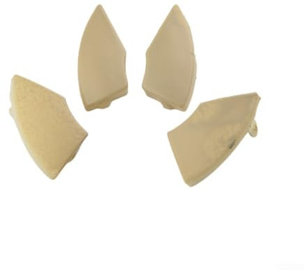 Vilgftyiet 4Pcs Beige Trim Covers Replacement Part, For Fiat 500 Radio From 2008 Onwards, For Fiat 500 Radio Cd Button Buttons Beige Trim Cover
