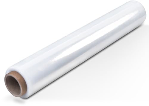 Pak Technik Stretchfolie 23my transparent 1 kg, Länge 190m, Breite 50cm, Verpackungsmaterial, Verpackungsfolie auf Rolle, Folie Für Möbel, Umzugsfolie, 1 Rolle