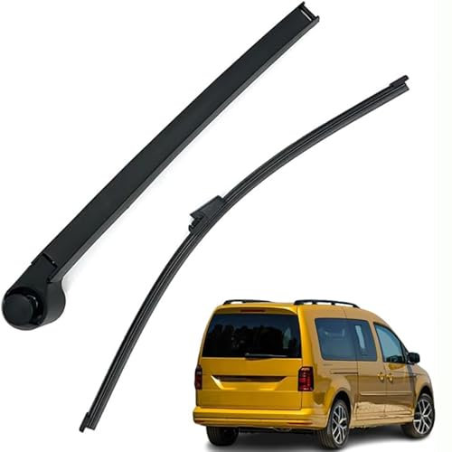 Nsnqb Auto Heck Scheibenwischer für VW T5 Caddy 2003-2015, Heckscheibenwischer Wischerblatt und Wischerarm Hinten, Scheibenwischer Wischblattersatz Set