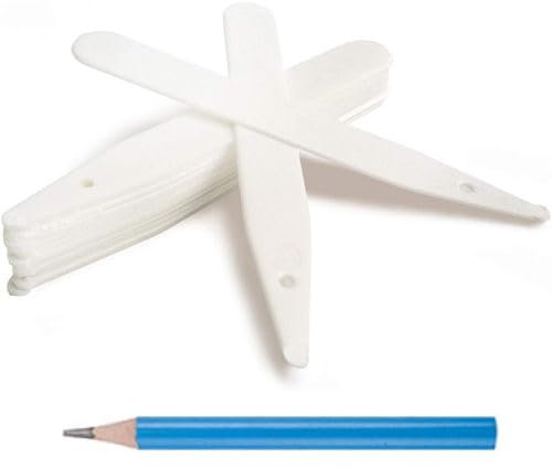 Plastic Plant Labels & Pencils Pack � Durable Garden Markers with Writing Tools | Ideal for Labelling Plants & Seedlings (50)