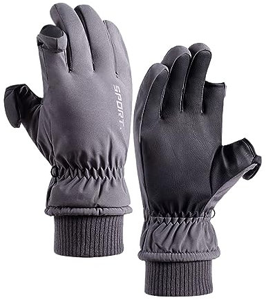 Generisch Prinzessin Kostüm Mädchen 98 Winter Bildschirm Winddicht Plus Fleece Dicke Sport Radfahren warme Handschuhe Karneval Kinder Rot (Grey, B)