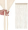 Trimming Shop Glitter Beaded String Curtains Polyester Fly Screen Room Divider Fringe Panel Spaghetti Tassel Curtain Decorative for Doorway, Windows & Event Decoration, 200cm x 100cm, Ivory