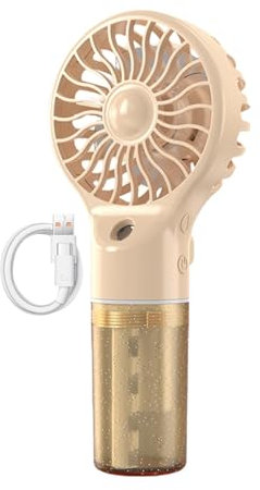 Portable Fan Mister - Hand Fan | Portable Handheld Misting Fan, Rechargeable Personal Mister Fan with 4 Speed for Travel Outdoors