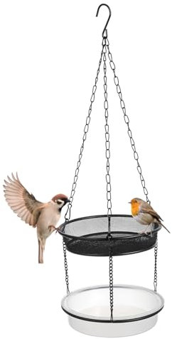 BESPORTBLE Large Capacity Bird Feeder Outdoor Hanging Tray Easy Install Decorative Feeder for Garden