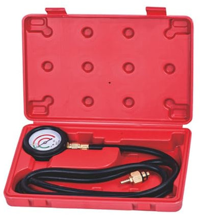 Kompressionstester-Kit mit Zündkerzentester, Auspuffrückdruckprüfer, Standard-Kompressionstester, M12 M18 Adapter Abgasgegendruckprüfer, Auto-Kompressionstester (A)