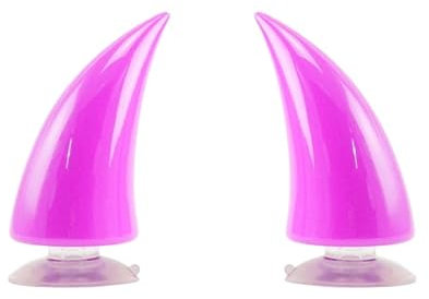 Ayztantine 2 Stücke Universal Gummi Teufelshorn for Motorradhelm Outdoor Sport Teufelshörner Ecke Helm Dekoration Motorrad Helm Hörner(Pink)