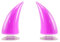 Ayztantine 2 Stücke Universal Gummi Teufelshorn for Motorradhelm Outdoor Sport Teufelshörner Ecke Helm Dekoration Motorrad Helm Hörner(Pink)