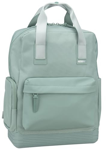 American Tourister Soulpack – Zaino business 15, bagaglio a mano Ryanair 39x30x20 cm, zaino cabina, zaino per laptop da donna, per lavoro, viaggi e affari, 17 L, Verde (Iceberg Green)