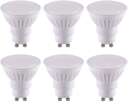 WULUN GU10 9W LED Spotlight Lampe, Keramische Basis, 9W entspricht 80W Glühlampen, 1000LM Warmweiß 3000K, 110°Strahlwinkel, AC/DC 85V-265V, Milchweiße Oberfläche, Nicht dimmbar, CRI>85, 6 Packungen