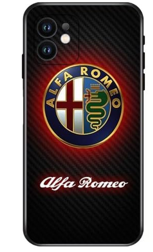 LDBKFD Handyhülle für Alfa Romeo Tonale SUV 2022+, Schutzhülle mit Autoemblem - Stoßfest, Kratzfest und Rundumschutz,B-iPhone 12